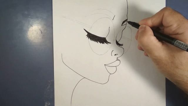 Рисуем красивую девушку в очках. Легкий рисунок девушки в очках - Легкий рисунок карандашом смотреть онлайн