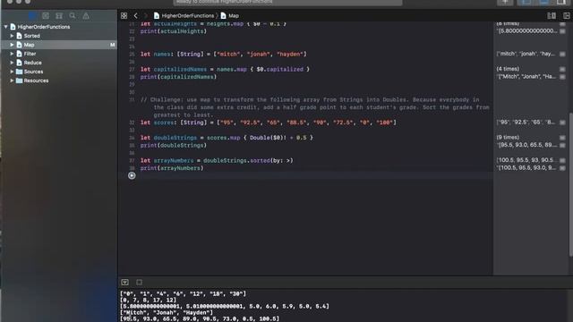 Higher Order Functions - Sorted, Map, Filter, and Reduce смотреть онлайн