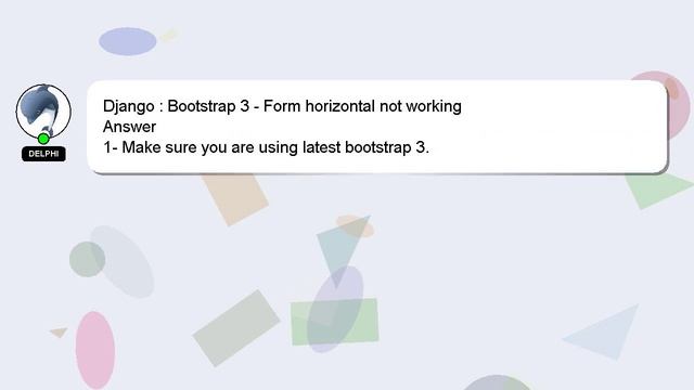 Django : Bootstrap 3 - Form horizontal not working смотреть онлайн