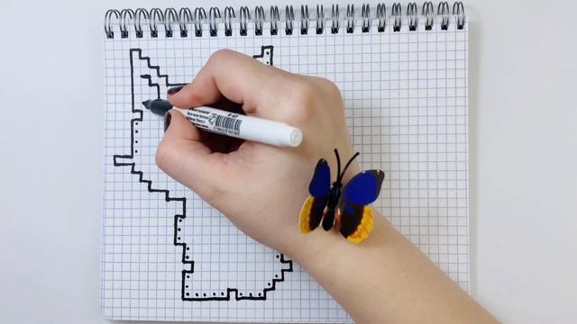 Как Рисовать Кошку ? Рисунки По Клеточкам ? How To Draw A Cat Pixel Art. смотреть онлайн