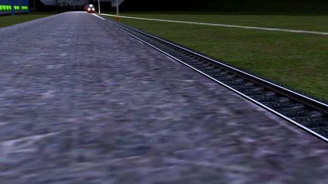 Проезд электрички Эд4м(аэроэкспресс) ночью. смотреть онлайн