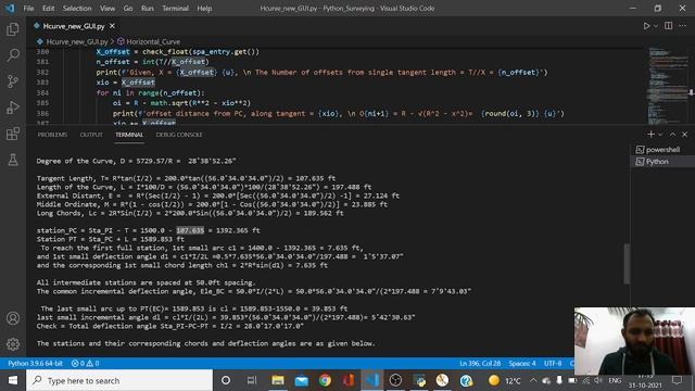 App for Horizontal Curve Offsets | Chords, Perpendicular and Radial Methods | Python Code смотреть онлайн