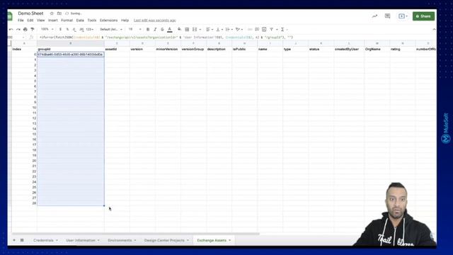 Retrieve Exchange assets data into Google Sheets | Anypoint Platform APIs Postman collections смотреть онлайн