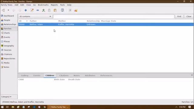 Gramps Tutorial #4: Creating a tree & adding people & relationships смотреть онлайн