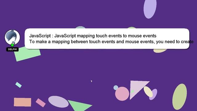 JavaScript : JavaScript mapping touch events to mouse events смотреть онлайн