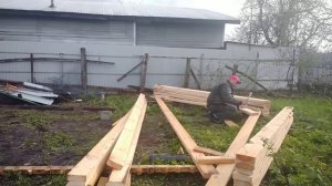 Двускатная крыша своими руками Сколачиваю фермы