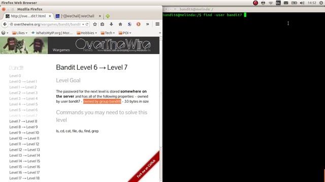 Overthewire.org [SPOILER] wargame bandit level 6-7 смотреть онлайн
