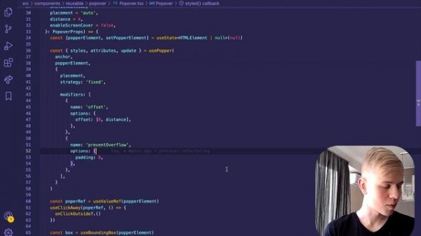 Popover React Component with Popper.JS