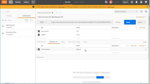 Azure ML Studio: Test API in Postman смотреть онлайн