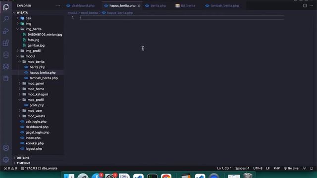#22 Aplikasi Web Wisata [PHP, MySQL & Bootstrap] - Menghapus Data Berita смотреть онлайн