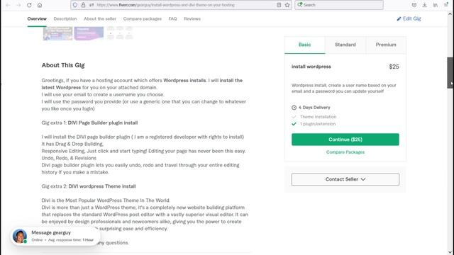 Install Wordpress and Divi page builder theme service by Fiverr.com/gearguy best top gig seller смотреть онлайн