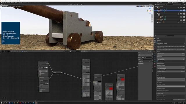 Blender:Octane. Node Wrangler (0.6). Mix shader/texture. смотреть онлайн