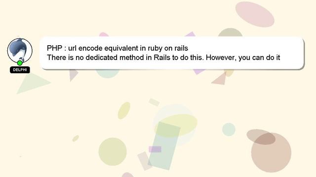 PHP : url encode equivalent in ruby on rails смотреть онлайн