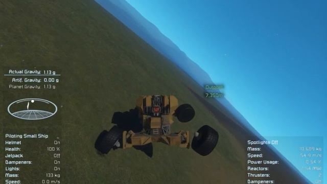 Space Engineers: 3x3 wheels bug смотреть онлайн