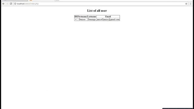 SELECT Query in PHP смотреть онлайн