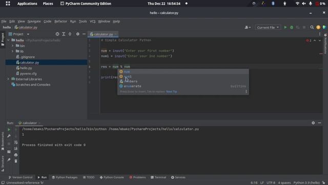 Programming a calculator in python || Using math operators in python смотреть онлайн