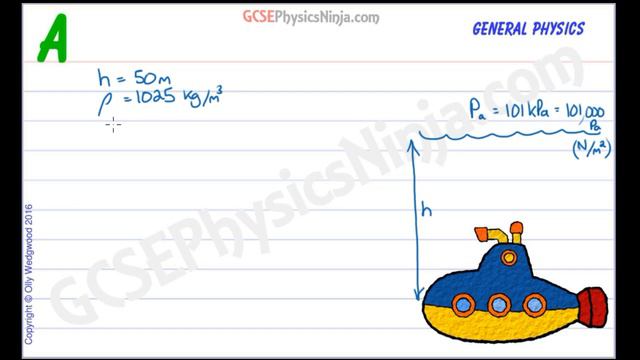 Pressure on a Submarine - Calculation - Physics GCSE смотреть онлайн