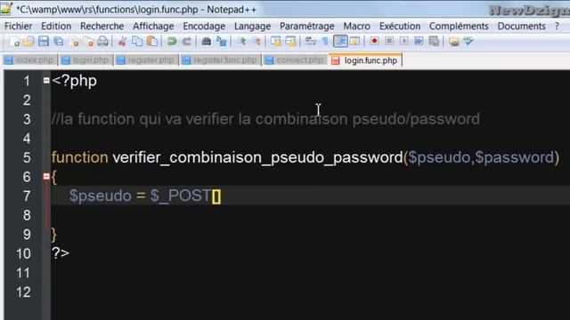Tutoriel php : Creation d'un mini reseau social | Formulaire de connexion | part8 | By NewDzign смотреть онлайн