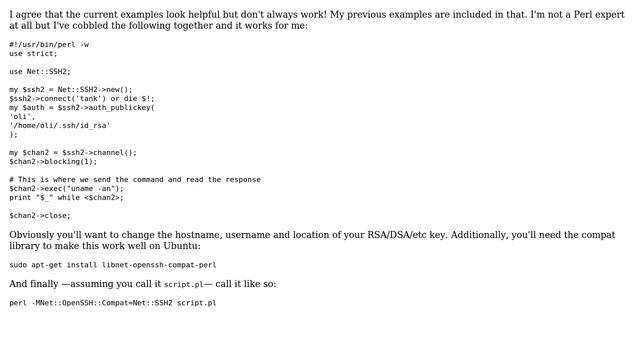 How to ssh using perl scipt,run a command, and return the output...? (2 Solutions!!) смотреть онлайн