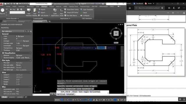 Autocad - Channel Plate смотреть онлайн