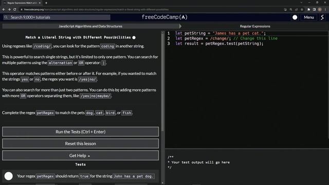 JavaScript Regular Expressions: Match a Literal String with Different Possibilities | FreeCodeCamp смотреть онлайн