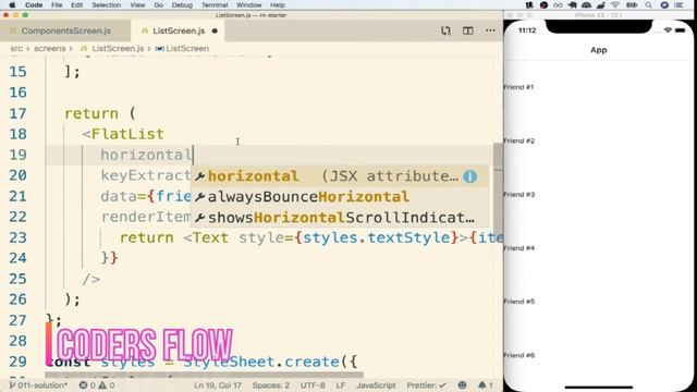 A Few Props Around FlatList React Native part 6 example смотреть онлайн
