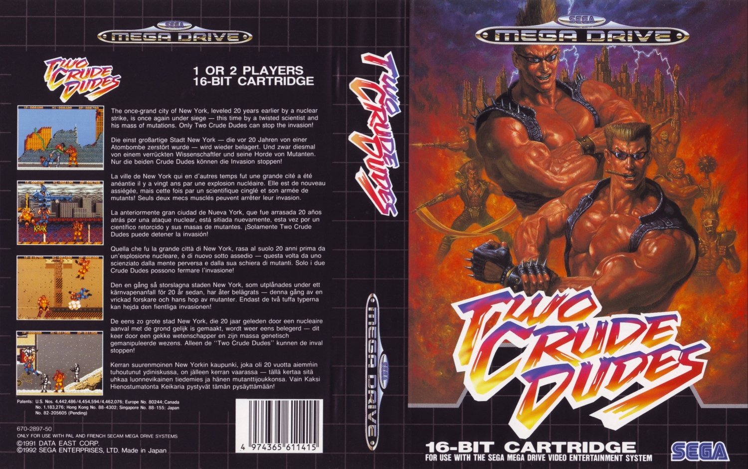 Sega Mega Drive 2 (Smd) 16-bit Crude Busters Полное Прохождение