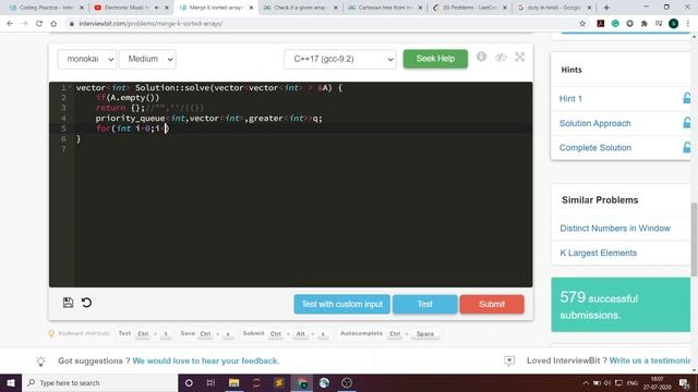 Merge K sorted arrays | InterviewBit | Amazon | google смотреть онлайн