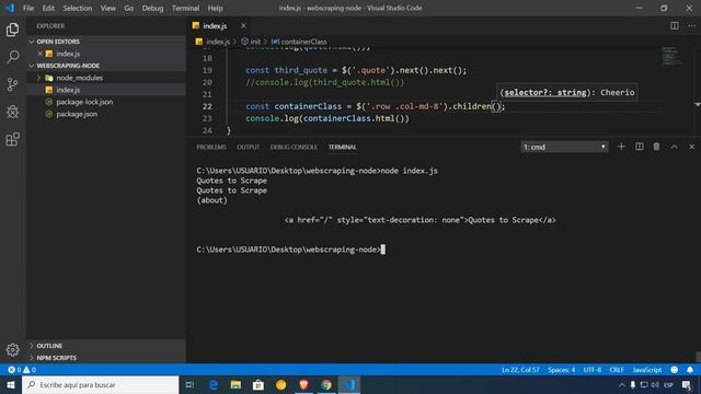 Cheerio | Introducción al Web Scraping con Nodejs, Javascript, y Async/await смотреть онлайн
