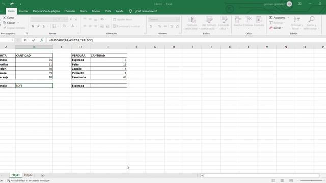 Libro1 Excel - FX BUSCARV смотреть онлайн