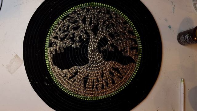 Dot Painting Mandala Tutorial | Tree of Life Design with Stencil Use смотреть онлайн