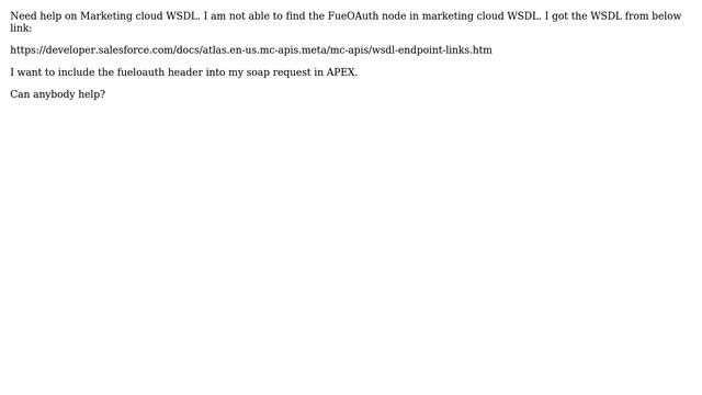 Salesforce: FuelOAuth node is missing in Marketing cloud WSDL смотреть онлайн