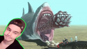 Мегалодон против Махимозавр Рекс | Animal Revolt Battle Simulator