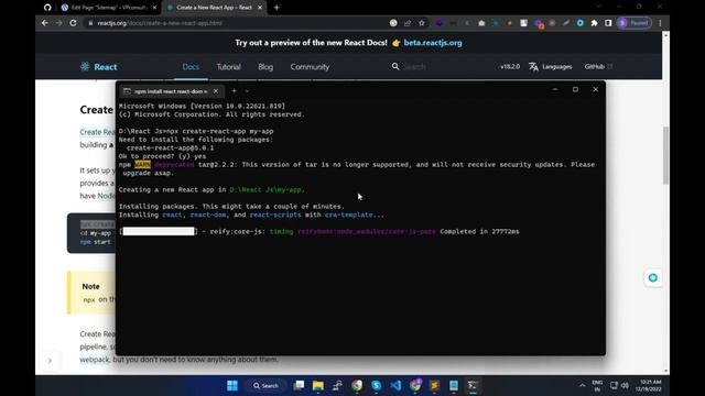 How to install ReactJS on Windows 10 | 11 | Install ReactJS | ReactJS Installation On Windows смотреть онлайн