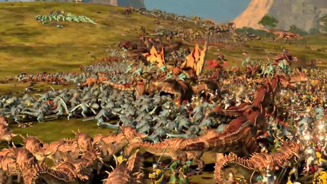 Lost Calm: Jurassic - LIZARDMEN vs EMPIRE - TotalWar Warhammer 3 смотреть онлайн