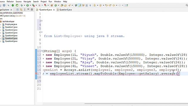 Java Stream: Calculate Average Salary from List of Employees | Streamlining Data Analysis смотреть онлайн