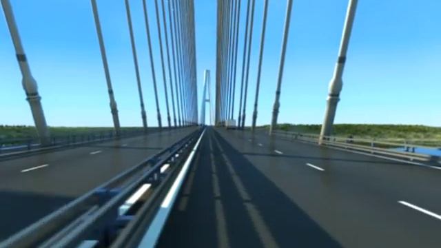 Мост на о. Русский во Владивостоке - 3D визуализация смотреть онлайн