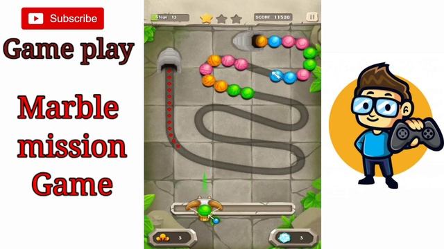 #puzzlegame #bubblegame Marble mission game play - Magical shots смотреть онлайн