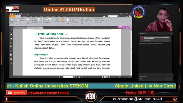 Single Linked List Non Circular - Kuliah di UNIVERSITAS STEKOM Weleri смотреть онлайн