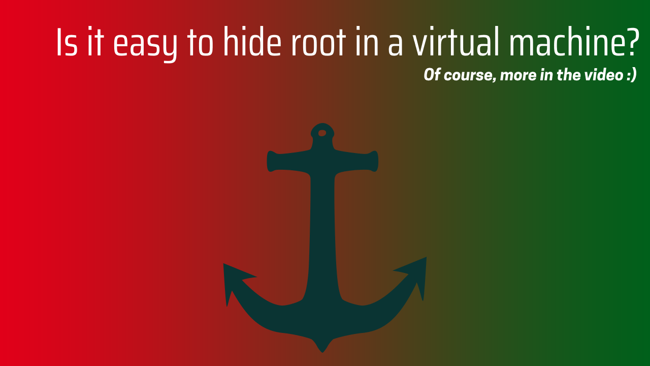 Скрытие рута в VM