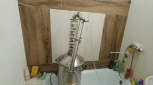 Перегон сахарной браги в режиме потстил на аппарате домспирт.