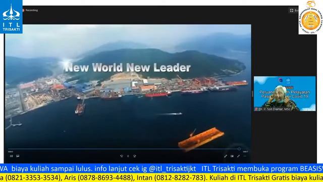 Webinar "Peluang Industri Pelayaran Pasca Pandemi Covid - 19" - ITL Trisakti смотреть онлайн
