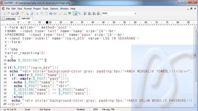 PHP Dasar Video Tutorial 065 Session Start Set Session bagian 2 смотреть онлайн