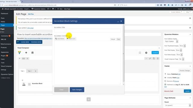 How To Place Accordions Inside A Tab | Ultimate Searchable Accordion | WPBakery Page Builder смотреть онлайн
