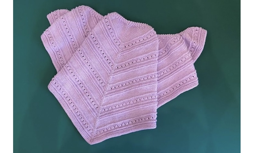 Бактус (шейный платок) спицами детский