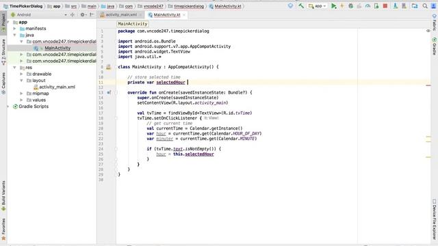 Android Kotlin Tutorial - TimePickerDialog in Android with Kotlin смотреть онлайн