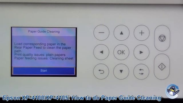 Epson XP4100/XP4105 How to Clean Ink Smears with "Paper Guide Cleaning" смотреть онлайн