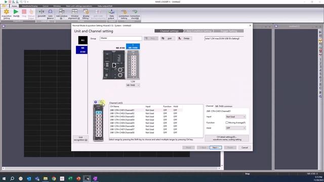 NR-X100W Channel Settings in WAVE LOGGER X | NR Series смотреть онлайн