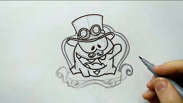 КАК РИСОВАТЬ АМ НЯМа //how to draw Om Nom смотреть онлайн