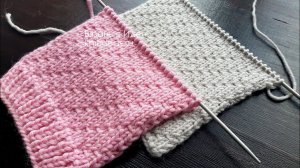 Диагональный простой узор на лицевой глади!